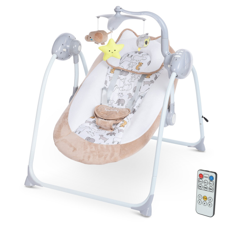 Гойдалки El Camino TEDDY ME 1075 (beige animals) Гойдалки El Camino TEDDY ME 1075 (beige animals)